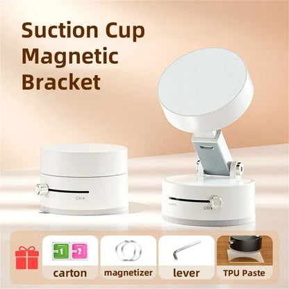 “Magnetic Phone Holder with Vacuum Grip Full 360° Control.”