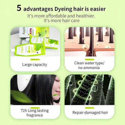 Original Apple Ammonia Free Hair Color Cream Organic, (1000ML)