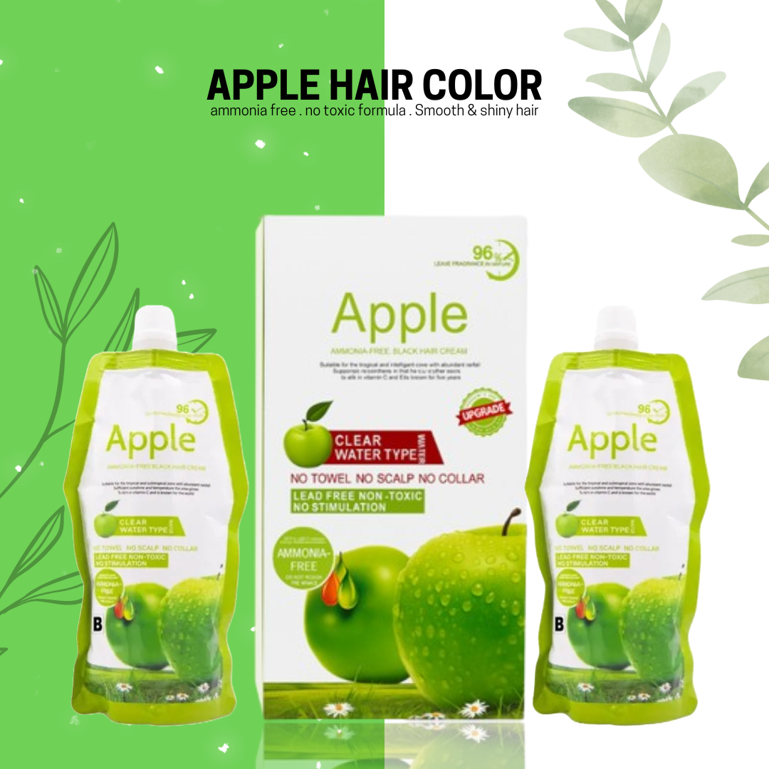 Original Apple Ammonia Free Hair Color Cream Organic, (1000ML)