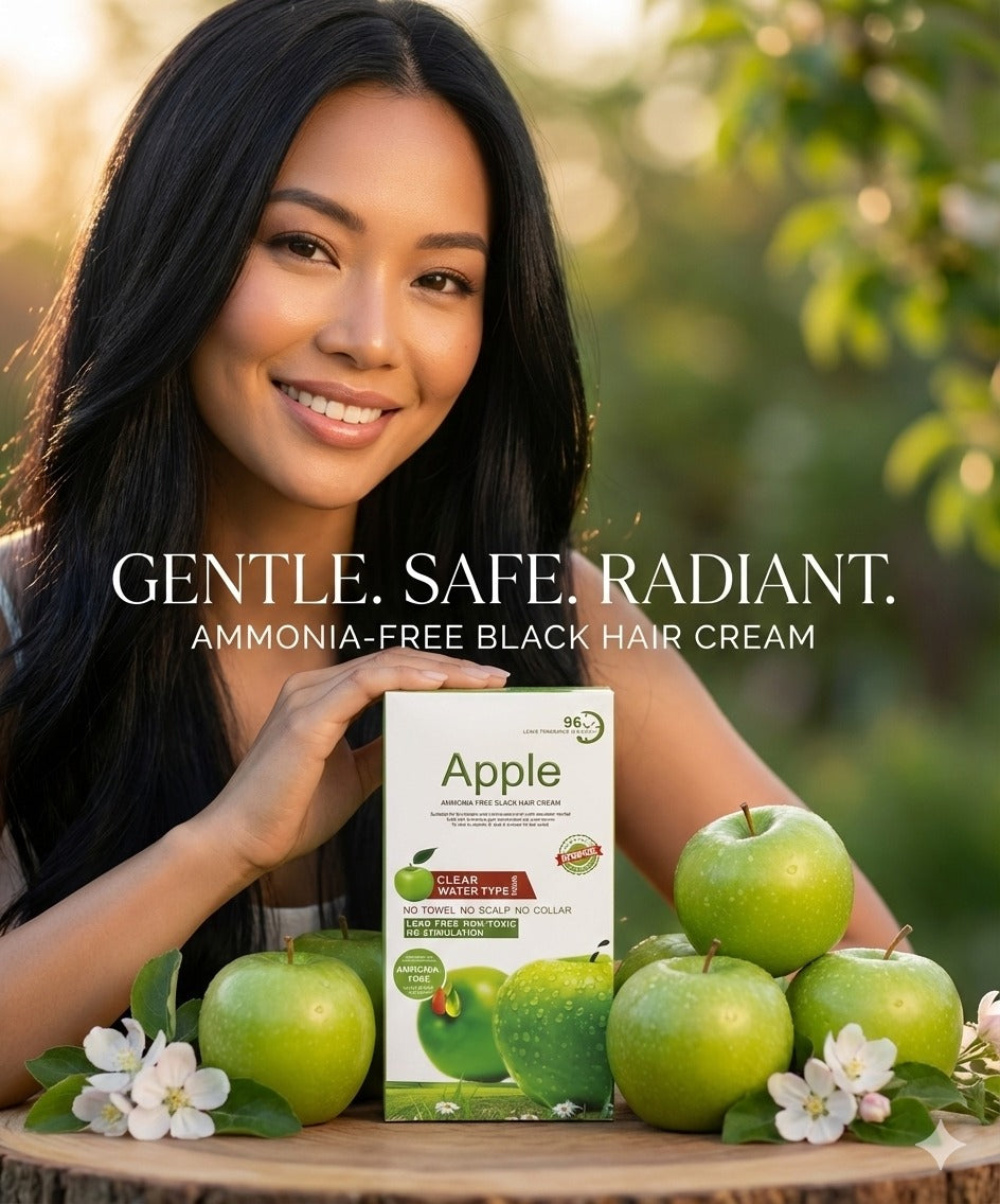 Original Apple Ammonia Free Hair Color Cream Organic, (1000ML)