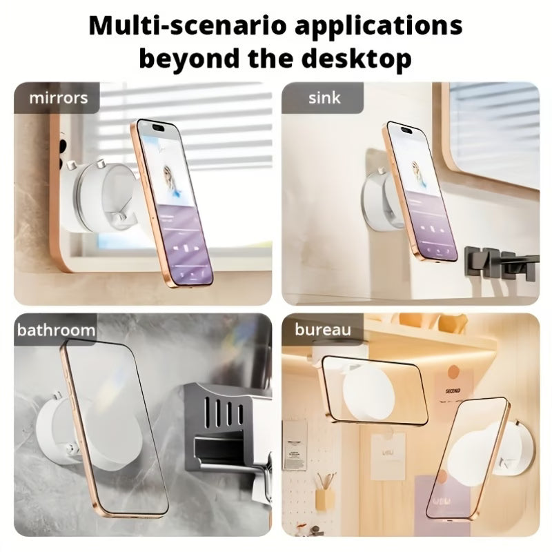 “Magnetic Phone Holder with Vacuum Grip Full 360° Control.”